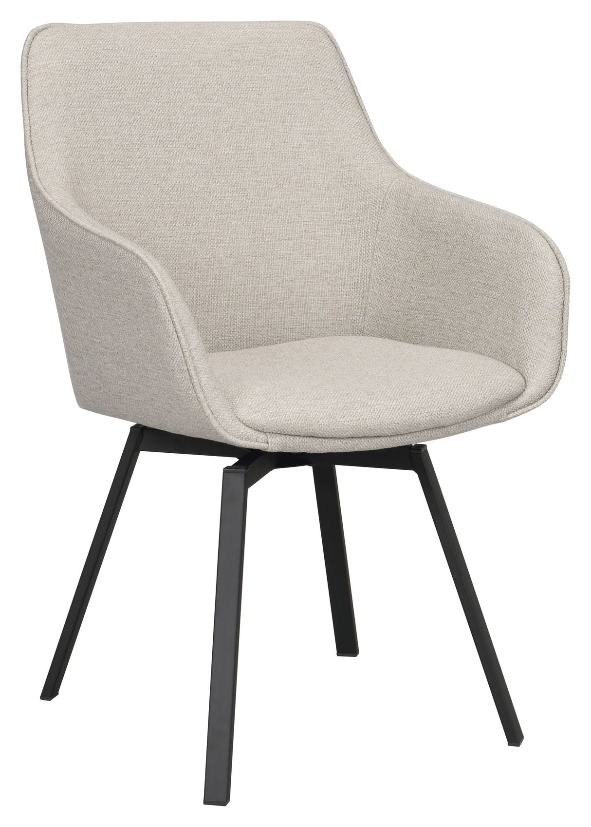 Alison Matsstol med svivningsfunktion, Beige Fabric