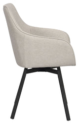 Alison Matsstol med svivningsfunktion, Beige Fabric