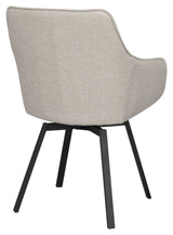 Alison Matsstol med svivningsfunktion, Beige Fabric