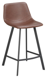 Auburn Barstool, brun faux läder