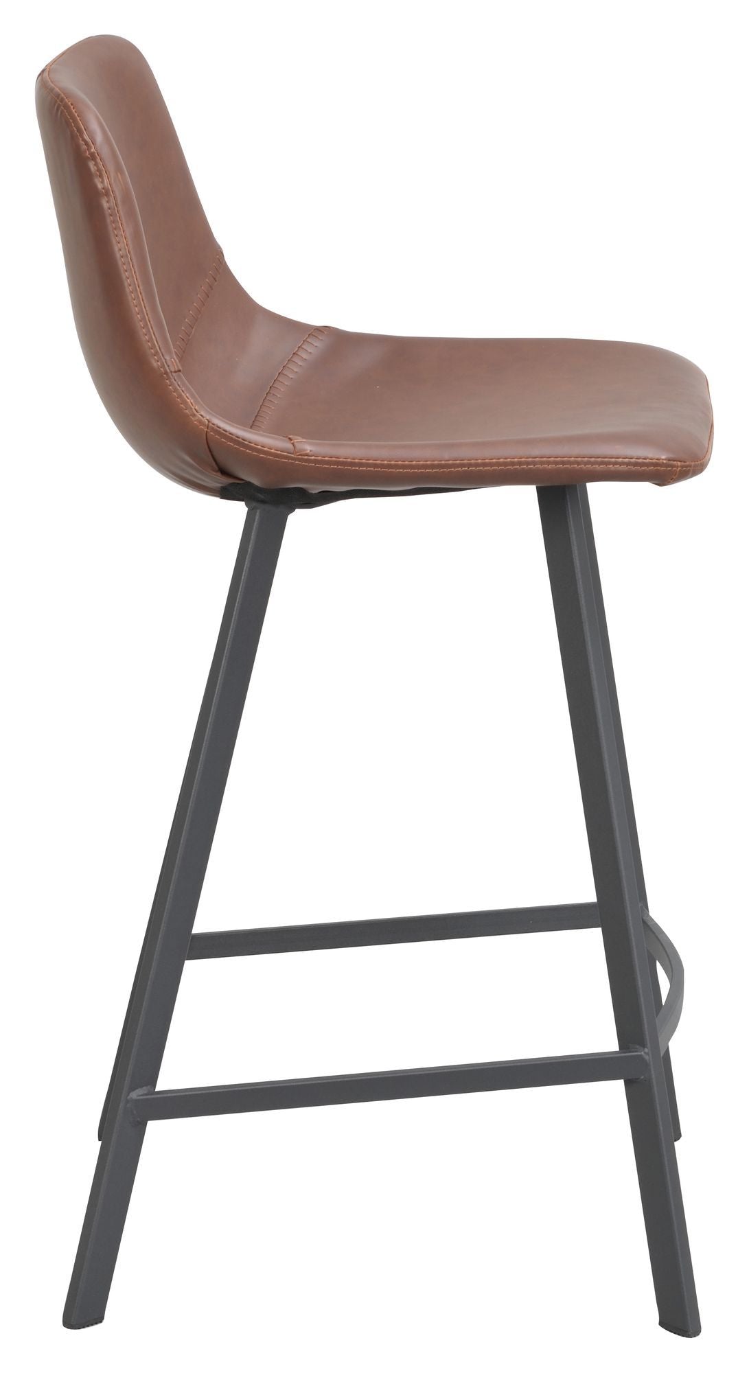 Auburn Barstool, brun faux läder