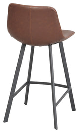 Auburn Barstool, brun faux läder