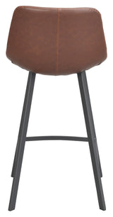 Auburn Barstool, brun faux läder