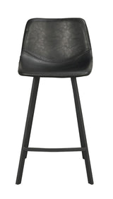 Auburn Barstool, Black Faux Leather