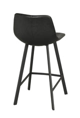 Auburn Barstool, Black Faux Leather