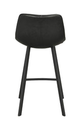 Auburn Barstool, Black Faux Leather