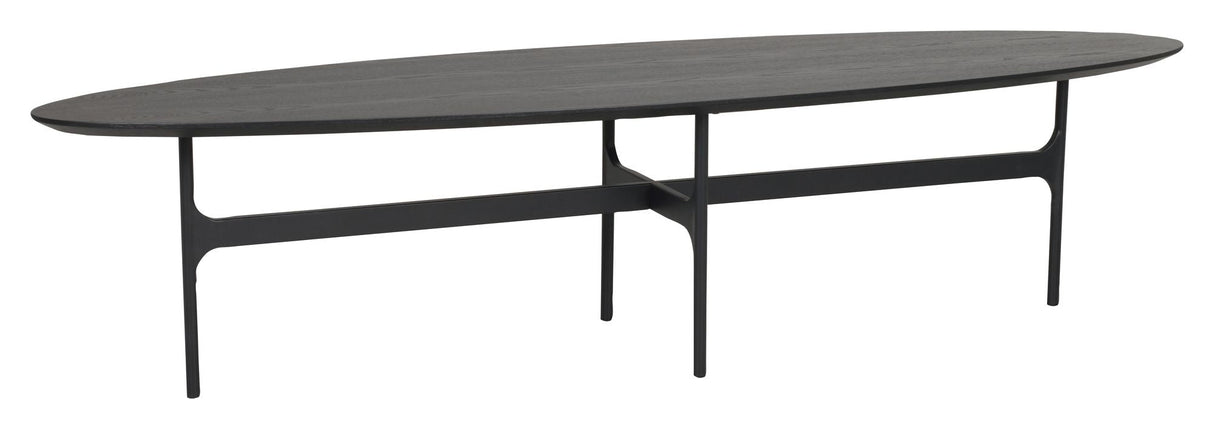 Colton Oval soffbord, 180x50, svart aska