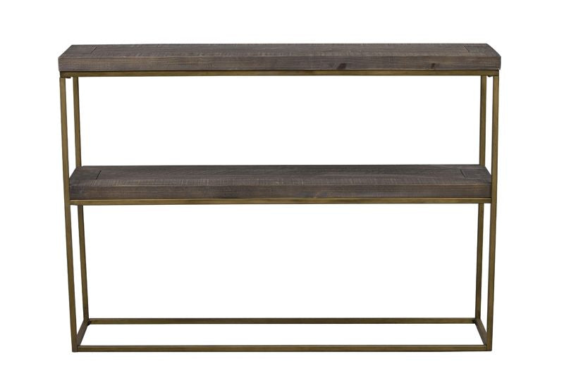 Dalton Console Table i mörkfärgad solid tall, mässing ben