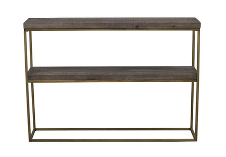 Dalton Console Table i mörkfärgad solid tall, mässing ben