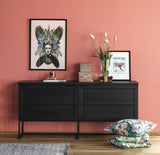 Everett sideboard B160 cm - svart - 100%® certifierat trä