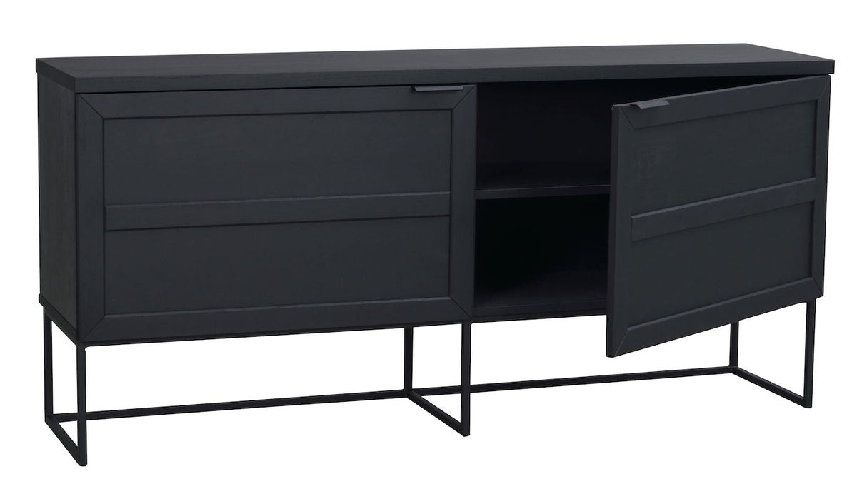 Everett sideboard B160 cm - svart - 100%® certifierat trä