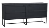 Everett sideboard B160 cm - svart - 100%® certifierat trä