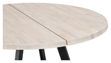 Fred Dining Table - White Pig. Ek/svart, Ø160