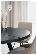 Fred Dining Table - Black Ash, Ø160