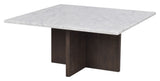 Brooksville Coffee Table 90x90 - White/Brown