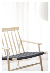 Canwood Lounge Chair - vit pigmenterad/svart vävd