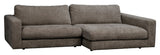 Duncan, 3 -sits Chaise Longue Right - Grey