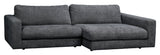 Duncan, 3 -sits Chaise Longue Right - Dark Grey