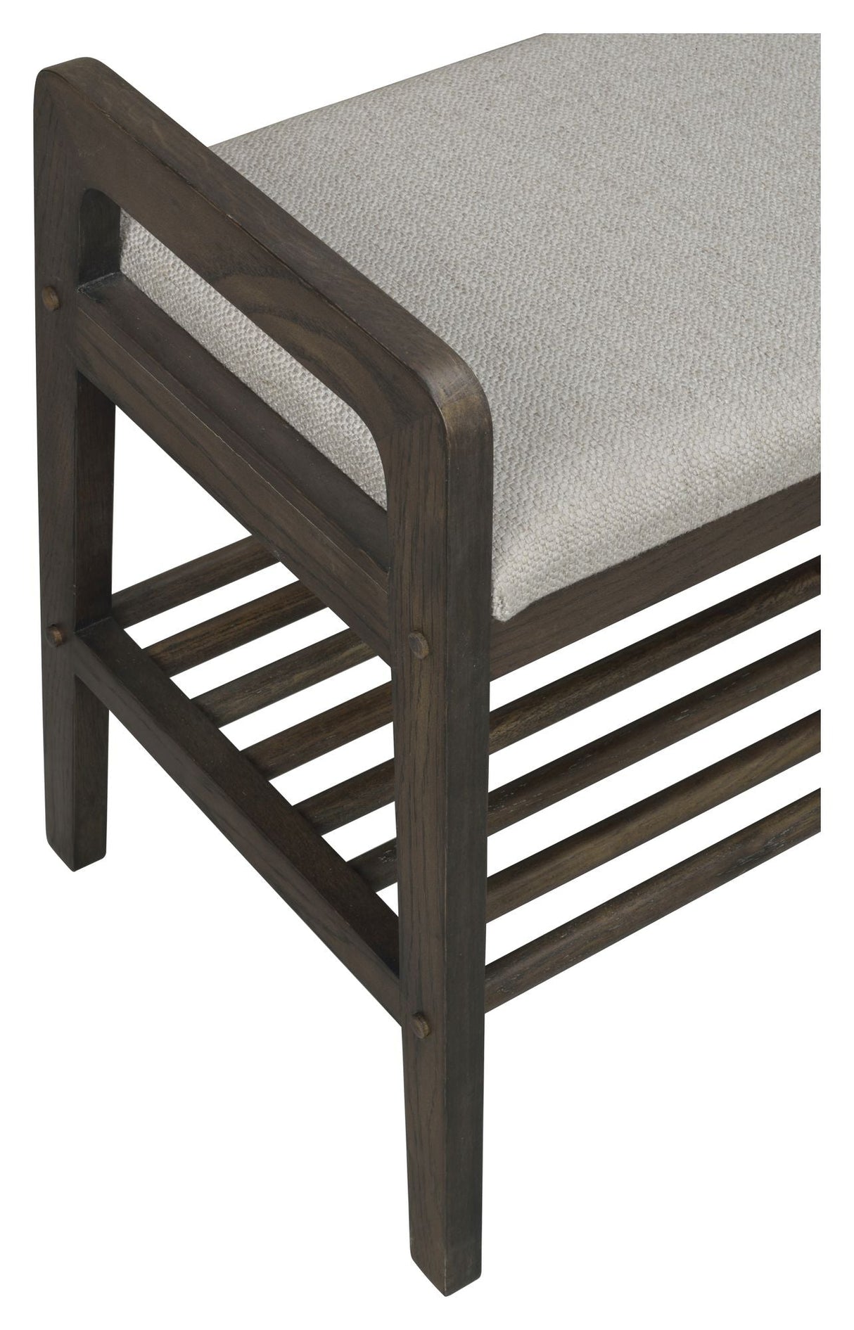 Inverness Bench med skoshyllor - Brown Oak/Beige