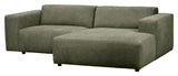 Willard, 3 -sits Chaise Longue Right - Green