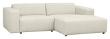 Willard, 3 -sits Chaise Longue Right - White