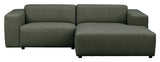 Willard, 3 -sits Chaise Longue Right - Dark Green