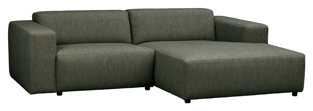 Willard, 3 -sits Chaise Longue Right - Dark Green