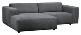 Willard, 3 -sits Chaise Longue Left - Dark Grey