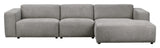 Willard, 4 -sits Chaise Longue Right - Grey/Beige