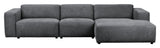 Willard, 4 -sits Chaise Longue Right - Dark Grey