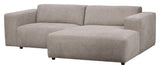 Willard Sofa 3-sits w. schäslong, höger, beige tyg