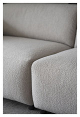 Willard Sofa 3-sits w. schäslong, höger, lätt beige tyg