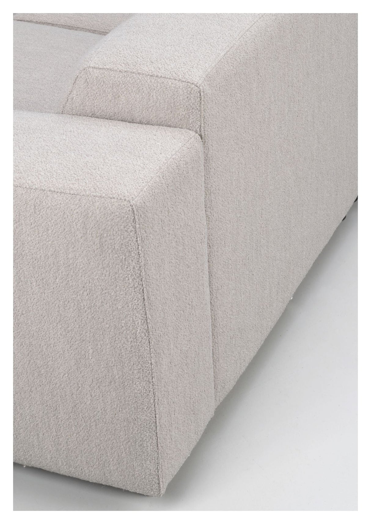 Willard Sofa 3-sits w. schäslong, höger, lätt beige tyg