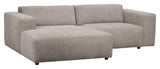 Willard Sofa 3-sits w. schäslong, vänster, beige tyg