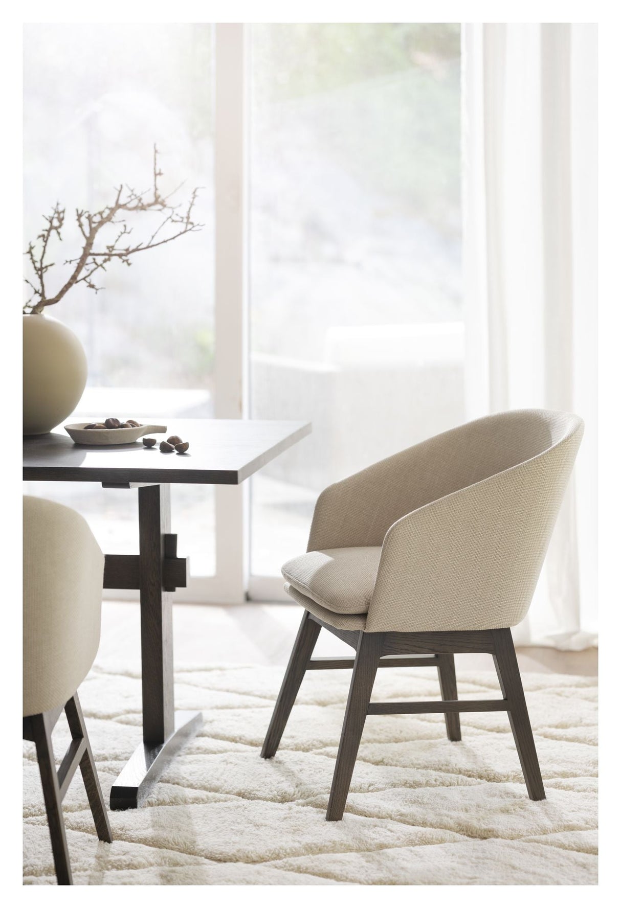 Windham Dining Chair - Beige/Brown