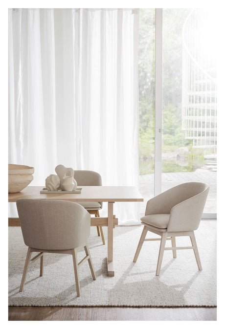 Windham Dining Chair - Beige/White Pigmentered