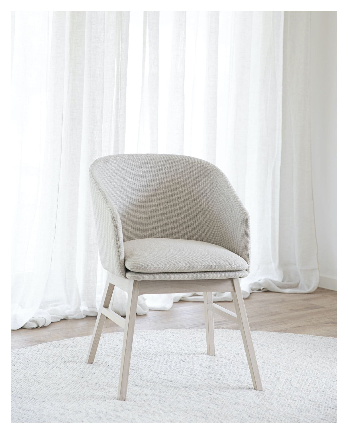 Windham Dining Chair - Beige/White Pigmentered