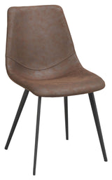 Raymour Dining Chair, Brown Microfiber