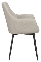 Reily matstol med armstöd, beige/svart