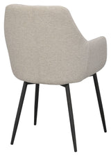 Reily matstol med armstöd, beige/svart