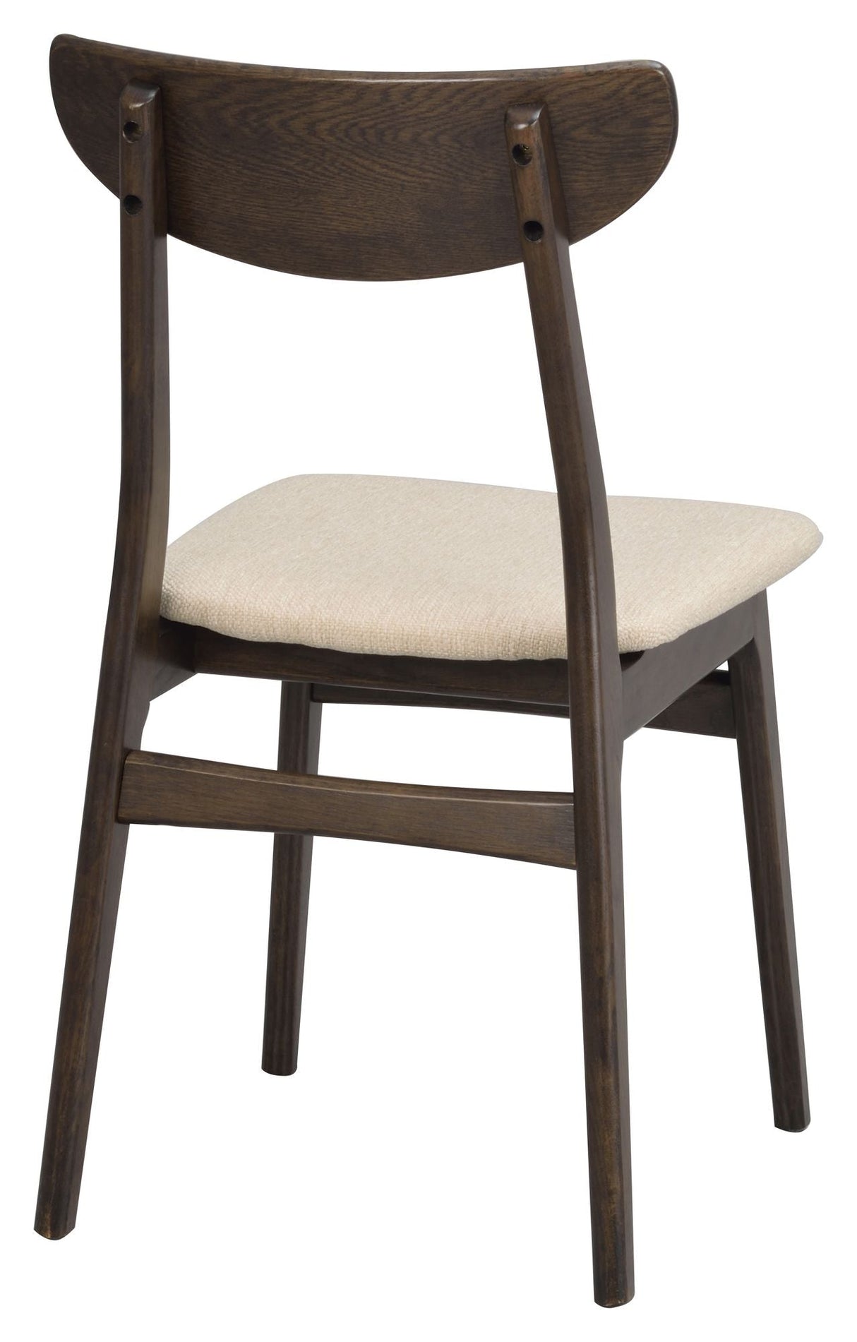 Rodham Dining Chair, Beige/Brown-Lacquered Oak