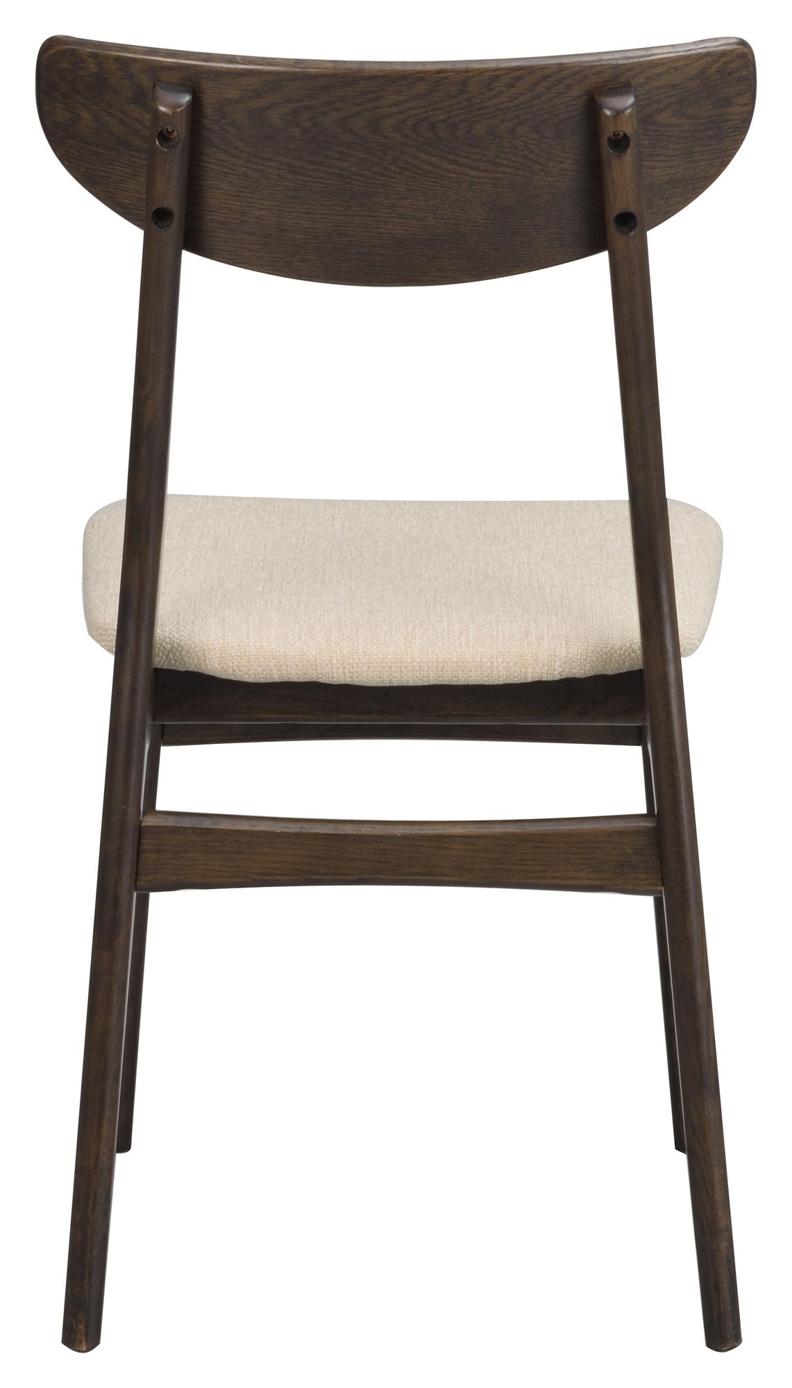 Rodham Dining Chair, Beige/Brown-Lacquered Oak