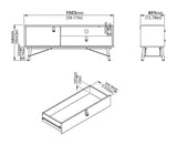 Ry TV -bord - Mat White