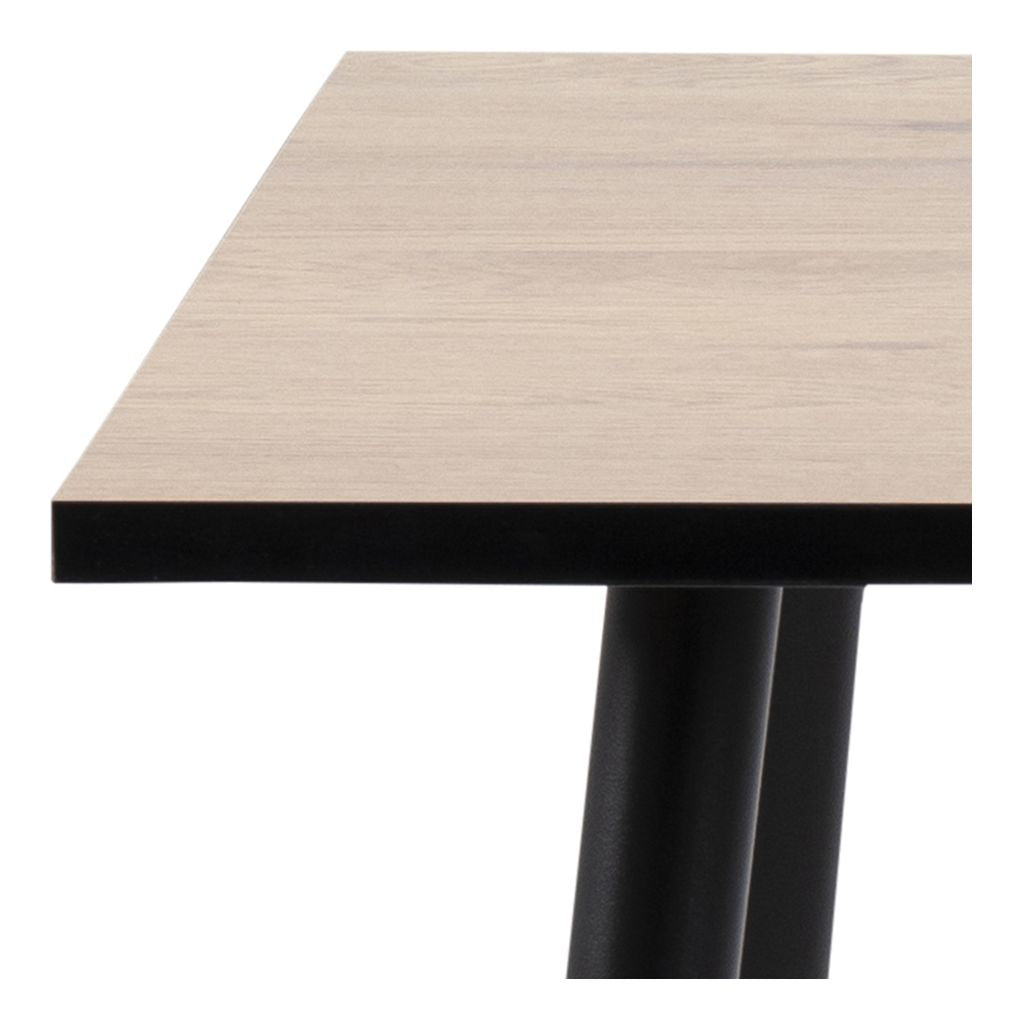 Selma Dining Tabell 80x80, Melamine Wild Oak/Black Edge