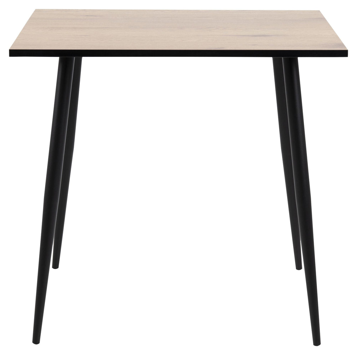 Selma Dining Tabell 80x80, Melamine Wild Oak/Black Edge