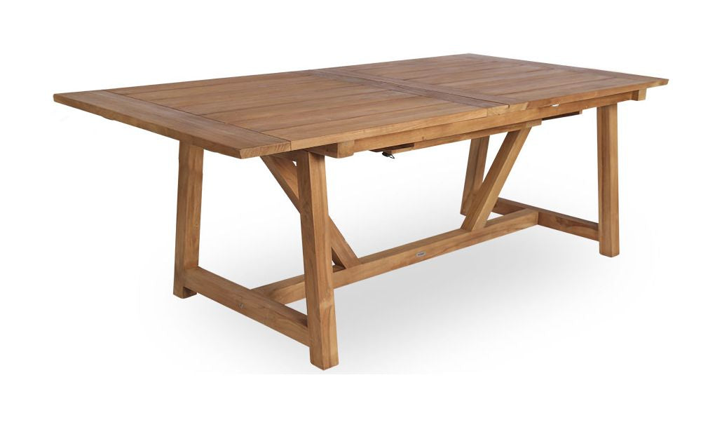 George Exterior Garden Table With Extension, Teak, 200x100