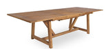 George Exterior Garden Table With Extension, Teak, 200x100