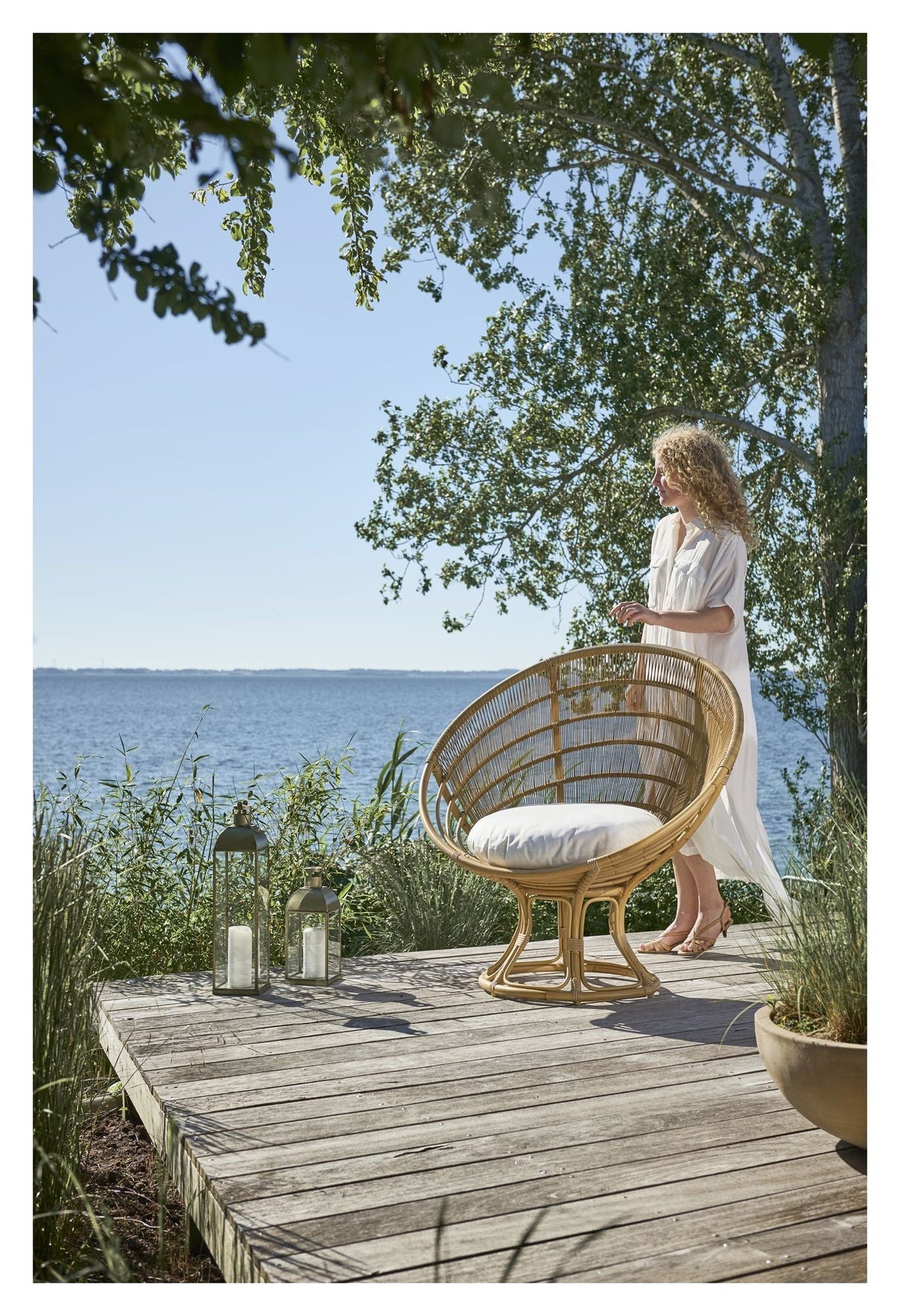 Luna yttre lounge stol, alu-rattan