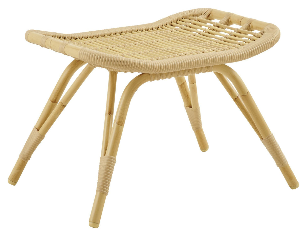 Monet yttre fotpall, alu-rattan