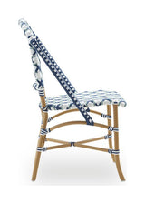 Sofie Café Chair, White w/Sage Green Weave